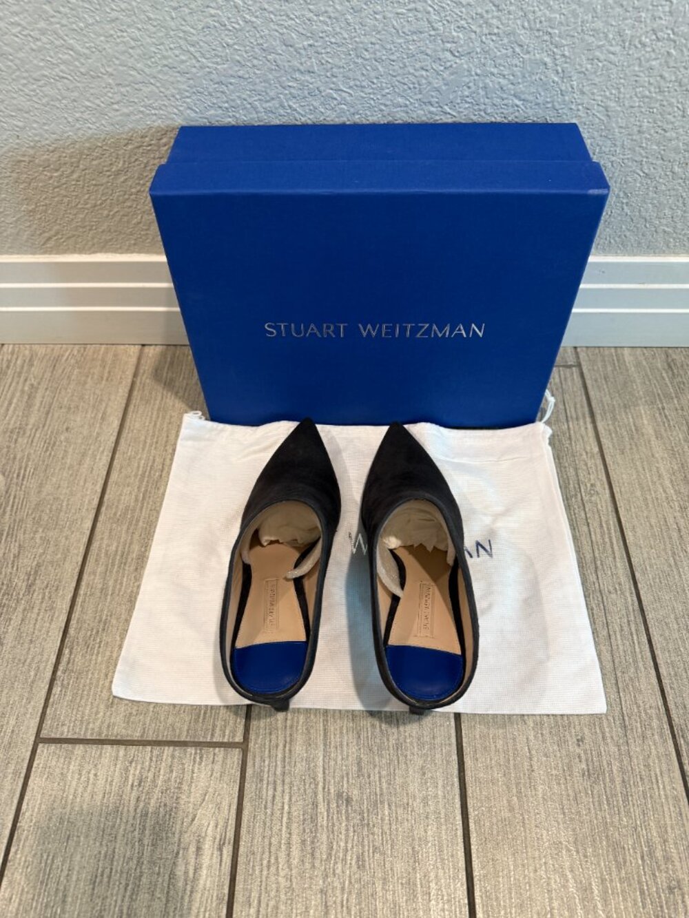 Stuart Weitzman ASPHALT SUEDE Mules SIZE: 8 US - Picture 4 of 6